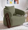 Fermo Fabric Lounge Chair in Green Colour Fermo Fabric Lounge Chair in Green Colour