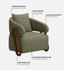 Fermo Fabric Lounge Chair in Green Colour Fermo Fabric Lounge Chair in Green Colour