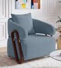Fermo Fabric Lounge Chair in Blue Colour Fermo Fabric Lounge Chair in Blue Colour