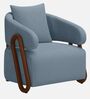 Fermo Fabric Lounge Chair in Blue Colour Fermo Fabric Lounge Chair in Blue Colour