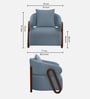 Fermo Fabric Lounge Chair in Blue Colour Fermo Fabric Lounge Chair in Blue Colour