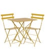 Fermob Bistro set of 2 chairs in Honey colour with Square Table