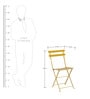 Fermob Bistro set of 2 chairs in Honey colour with Square Table