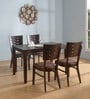 Fern 4 Seater Dining Set in Erin Brown Finish