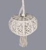 Fern Beige Cotton Hanging Light