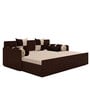 Fern Queen Sized Pull-Out Sofa Cum Bed With Box Storage In Brown Finish