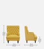 Fernand Fabric Full Back Lounge Chair In Mustard Yellow Colour