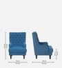Fernand Fabric Full Back Lounge Chair In Sea Blue Colour