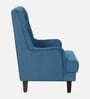 Fernand Fabric Full Back Lounge Chair In Sea Blue Colour