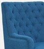 Fernand Fabric Full Back Lounge Chair In Sea Blue Colour