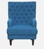Fernand Fabric Full Back Lounge Chair In Sea Blue Colour