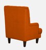 Fernand Velvet Full Back Lounge Chair In Rust Colour