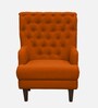 Fernand Velvet Full Back Lounge Chair In Rust Colour
