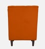 Fernand Velvet Full Back Lounge Chair In Rust Colour