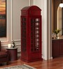 Fernsprech Mango Wood Tall Cabinet In Spicy Red Finish