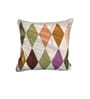 Multicolor Geometric Striped Cotton Ruffle 18x18 inches Cushion Cover