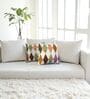Multicolor Geometry Striped Cotton Ruffle 18x18 inches Cushion Covers Set of 2