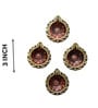 Festive Terracota Gold Diyas (Pack Of 4)