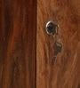 Feurus Sheesham Wood Bar Cabinet In Rustic Teak Finish