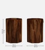 Feurus Sheesham Wood Bar Cabinet In Rustic Teak Finish