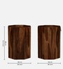 Feurus Sheesham Wood Bar Cabinet In Rustic Teak Finish