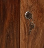 Feurus Sheesham Wood Bar Cabinet In Rustic Teak Finish