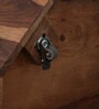 Feurus Sheesham Wood Bar Cabinet In Rustic Teak Finish