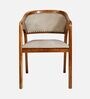 Fezra Teak Wood Arm Chair In Teak Finish