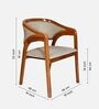 Fezra Teak Wood Arm Chair In Teak Finish