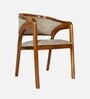 Fezra Teak Wood Arm Chair In Teak Finish