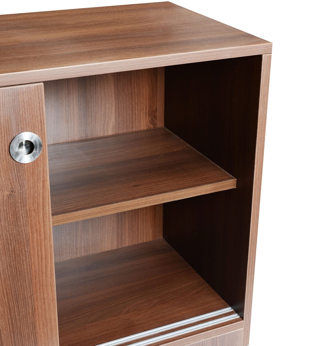 Buy File with Sliding Doors in Walnut Finish by Addy Design