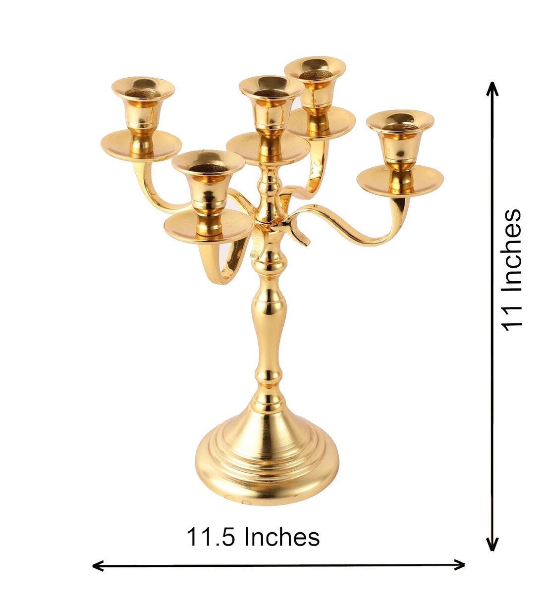 Buy Five Arm Candelabra Gold Aluminium Candle Holder at 17% OFF by VoiDrop