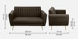 Fidel Chenille Fabric 2 Seater Sofa in Brown Colour