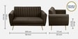 Fidel Chenille Fabric 2 Seater Sofa in Brown Colour
