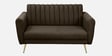Fidel Chenille Fabric 2 Seater Sofa in Brown Colour