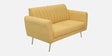 Fidel Chenille Fabric 2 Seater Sofa In Camel Yellow Colour