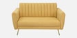 Fidel Chenille Fabric 2 Seater Sofa In Camel Yellow Colour