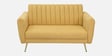 Fidel Chenille Fabric 2 Seater Sofa In Camel Yellow Colour
