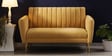 Fidel Chenille Fabric 2 Seater Sofa In Camel Yellow Colour