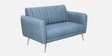 Fidel Chenille Fabric 2 Seater Sofa In Ice Blue Colour