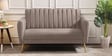 Fidel Chenille Fabric 2 Seater Sofa in Sandy Brown Colour