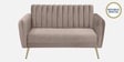 Fidel Chenille Fabric 2 Seater Sofa in Sandy Brown Colour