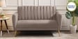 Fidel Chenille Fabric 2 Seater Sofa in Sandy Brown Colour