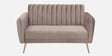 Fidel Chenille Fabric 2 Seater Sofa in Sandy Brown Colour