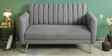 Fidel Chenille Fabric 2 Seater Sofa In Slate Grey Colour