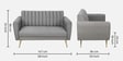 Fidel Chenille Fabric 2 Seater Sofa In Slate Grey Colour
