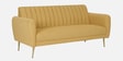 Fidel Chenille Fabric 3 Seater Sofa In Camel Yellow Colour