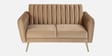 Fidel Velvet 2 Seater Sofa In Beige Colour