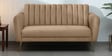 Fidel Velvet 2 Seater Sofa In Beige Colour