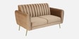 Fidel Velvet 2 Seater Sofa In Beige Colour
